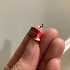 4/$10 - Handmade Cake Necklace Charm
